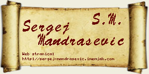Sergej Mandrašević vizit kartica